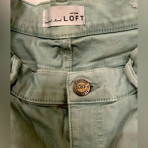 Ann Taylor The Loft light aqua to mint green ladies pants stretchy sz 2